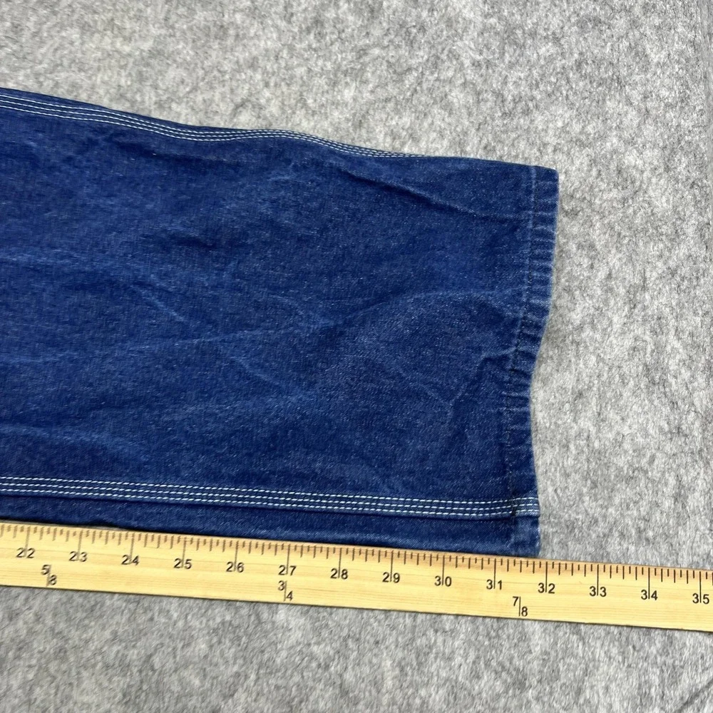 Men's Dark Blue Denim Overalls - Classic Workwear - Picture 10 of 11
